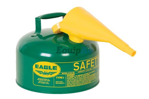 2.5 Gallon Green for Combustibles w/Funnel